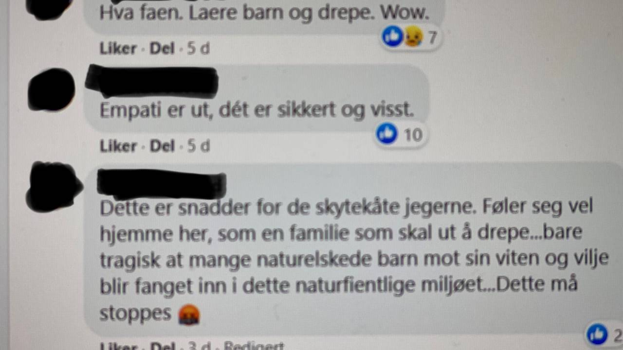 Facebookinnlegg etter villsvinprosjekt.