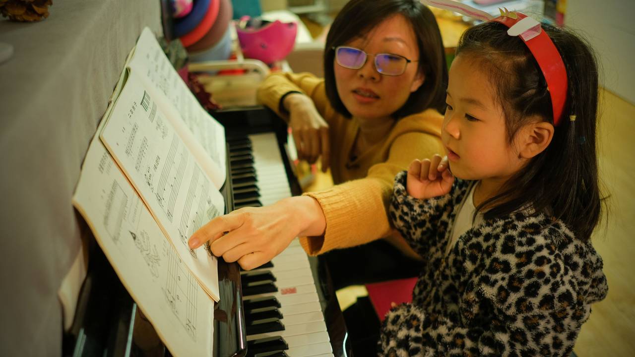 Pianotimer med mamma