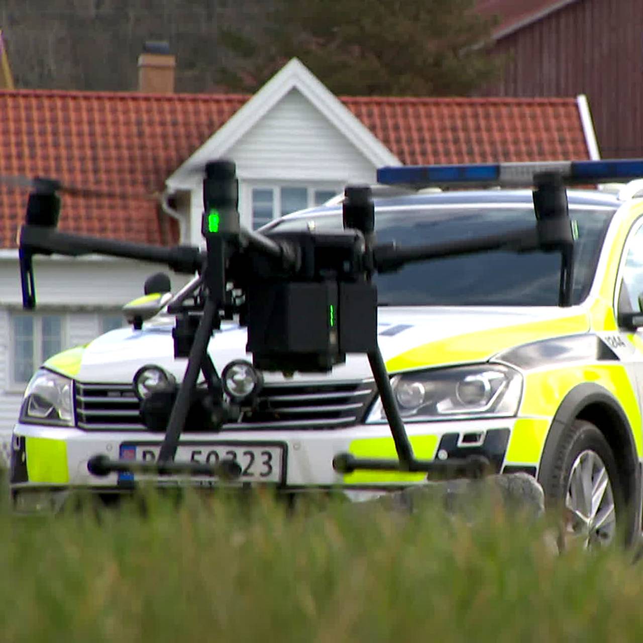 Politi bruker drone