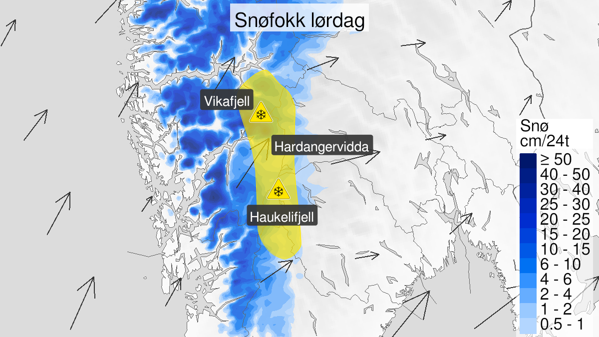Varsler snøfokk i fjellet