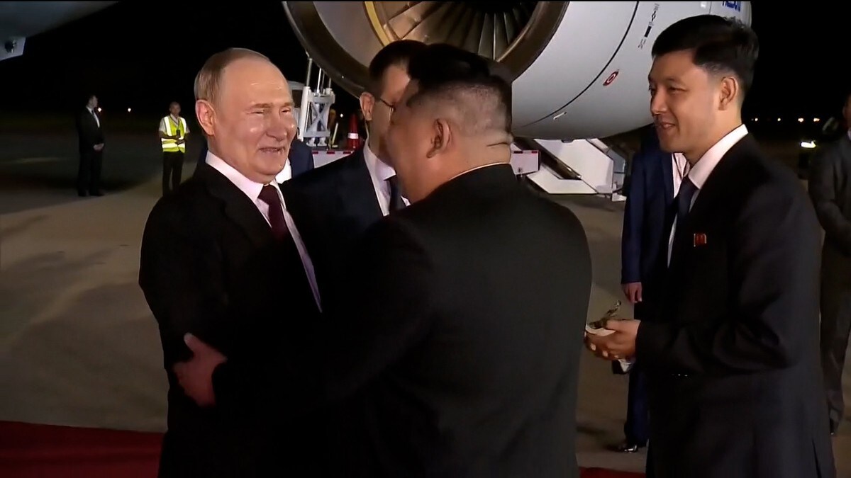 Putin har landa i Nord-Korea