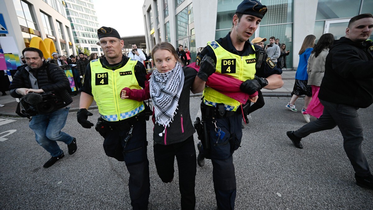 Greta Thunberg fjernet fra Eurovision-arenaen