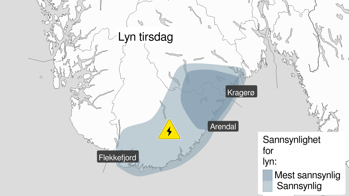 Ventes mye lyn på Sørlandet