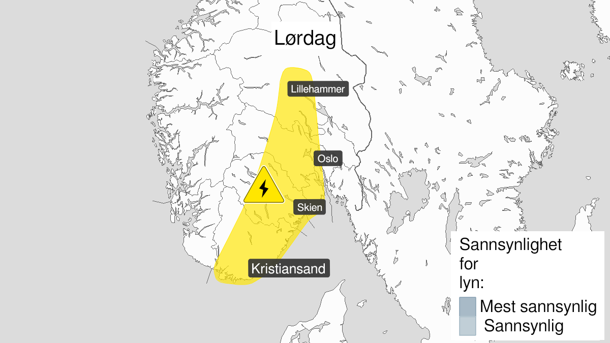 Venter styrtregn, lyn og torden