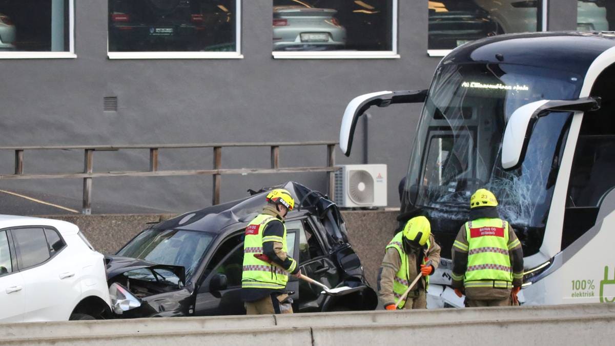 Flere bilulykker inn mot Oslo: En er kritisk skadet