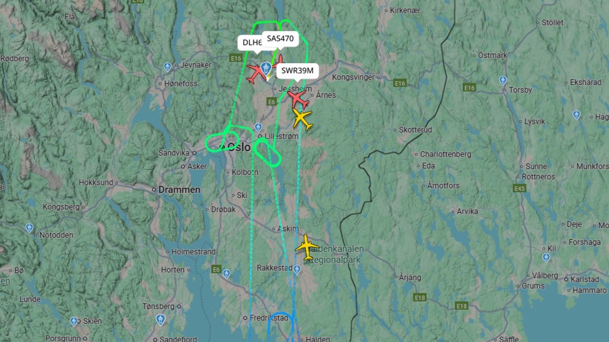 Pilot meinte å sjå dronar under landing på Oslo lufthamn