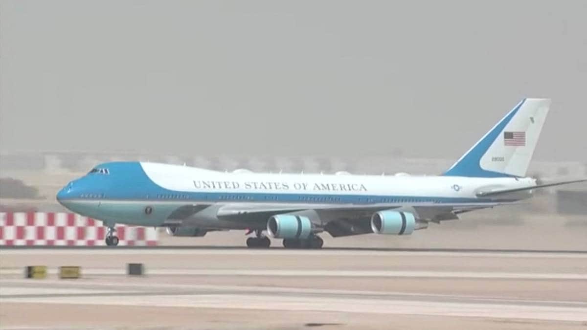 Donald Trump har landa i Saudi-Arabia