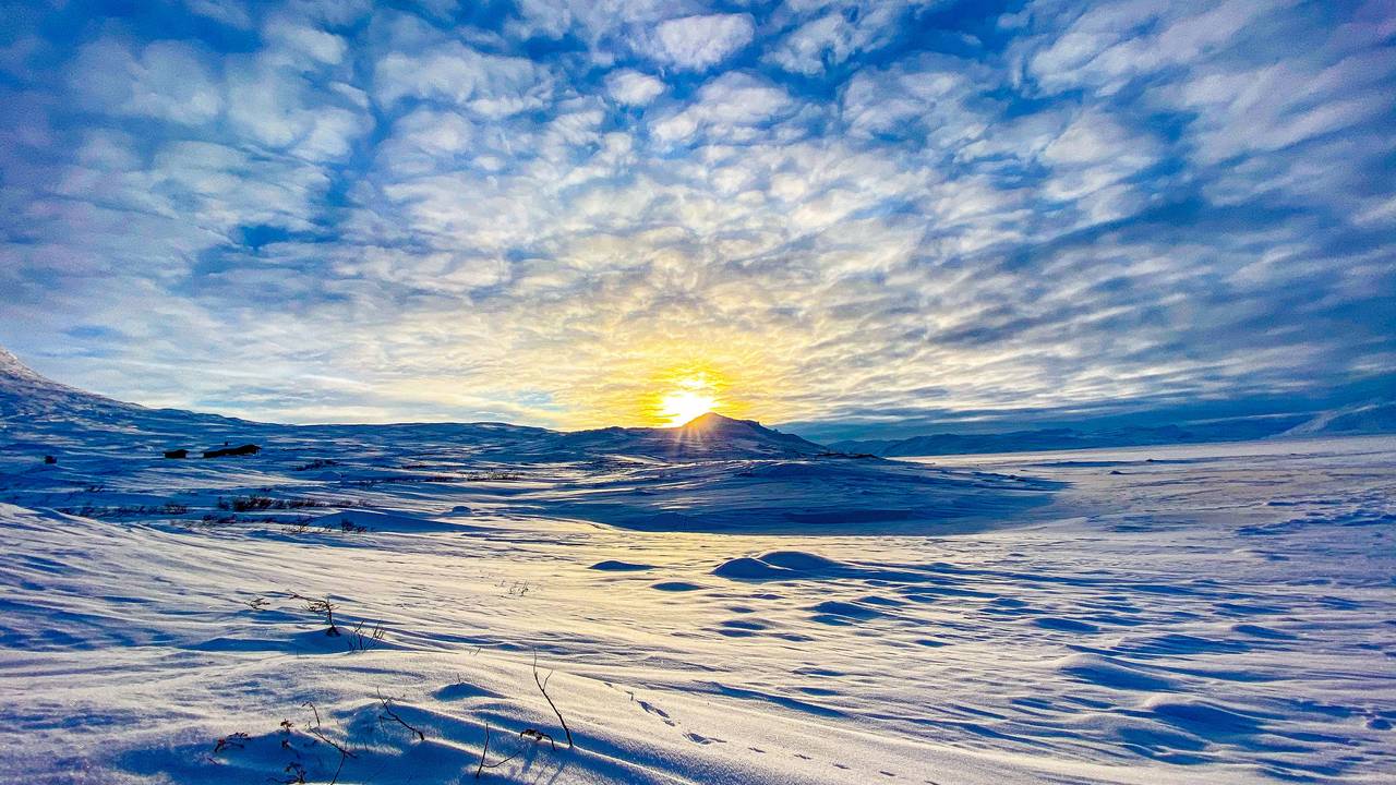 Langrennstur langs Tyin i Jotunheimen