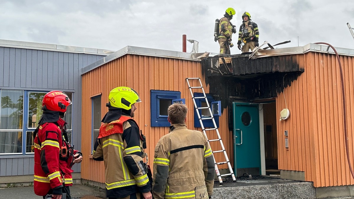 Brann på Eberg skole – har funnet lapper med trusler