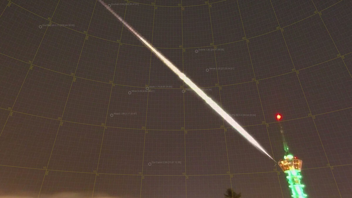 Spektakulært syn da meteor viste seg i Trondheim