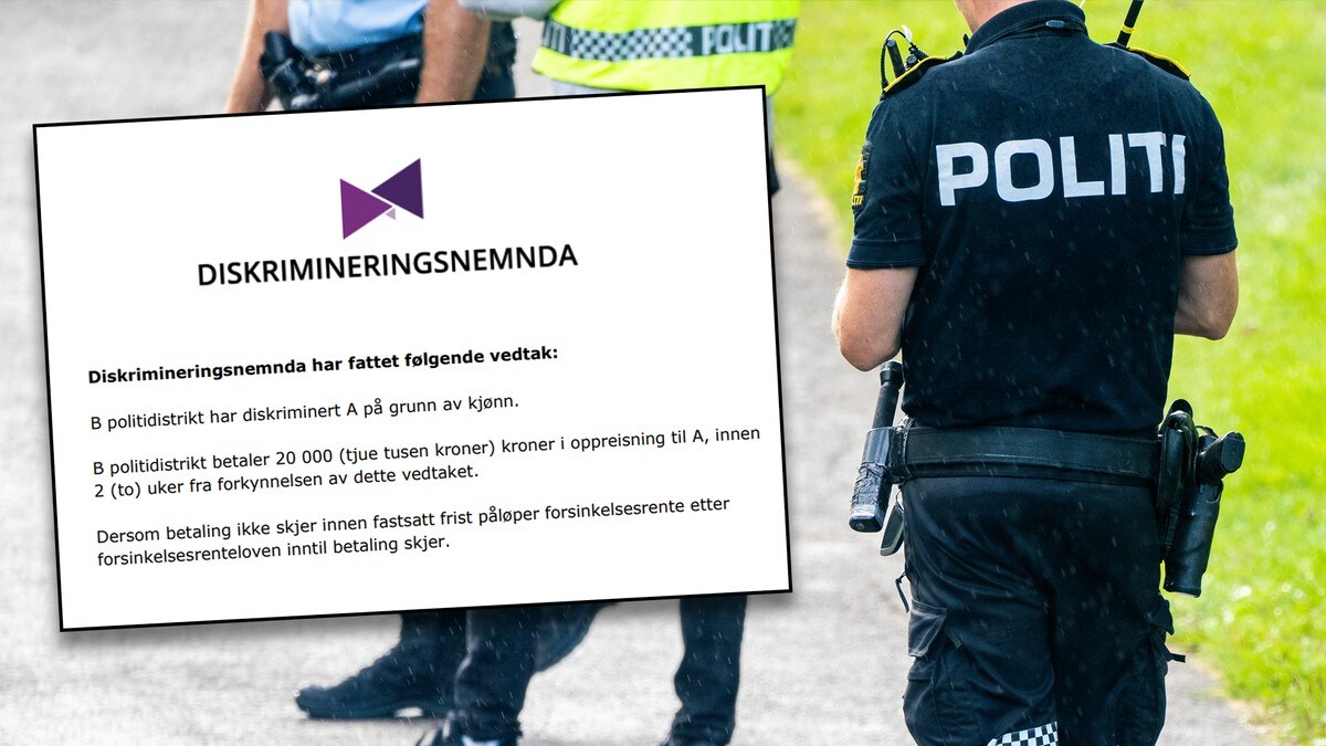 Politiet felt for diskriminering: Mannleg tilsett fekk 25.000 kroner meir i løn