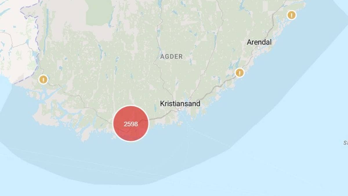 Tusenvis uten strøm i Mandal