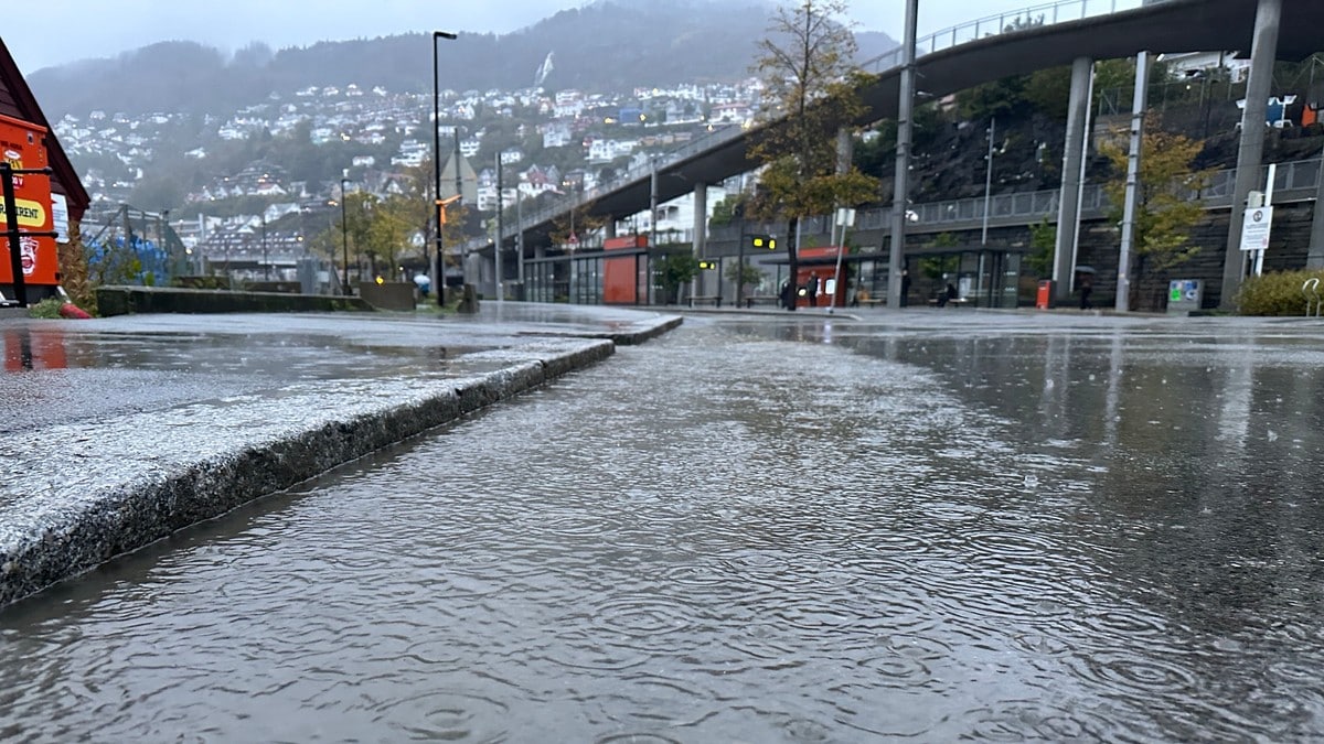 Årets våtaste døgn i Bergen