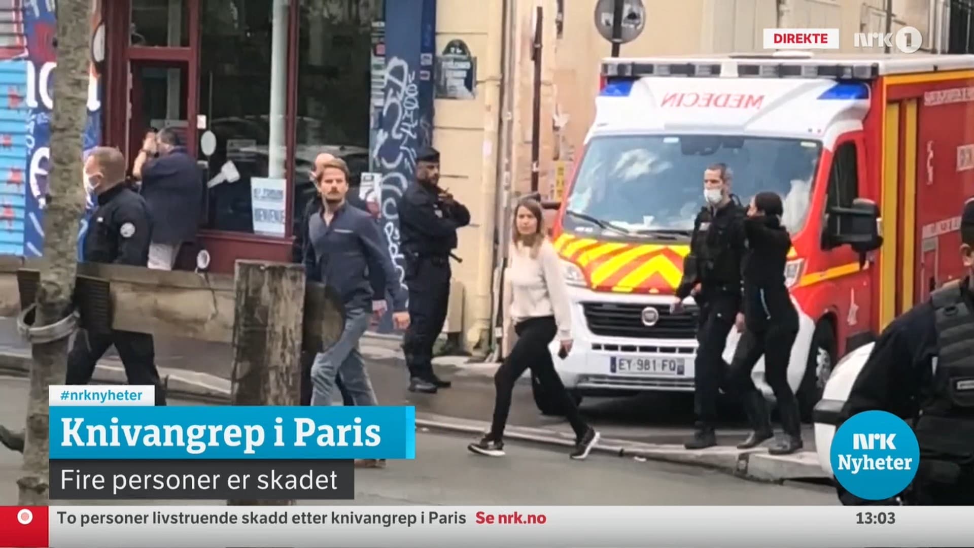 To kritisk skadd i knivangrep i Paris – etterforskes som terror