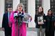 AFP Lori Schott speaks while showing a picture of her daughter Annalee Schott who died by suicide after consuming social media content outside the Los Angeles Superior Court during the social media trial tasked to determine whether social media giants deliberately designed their platforms to be addictive to children, in Los Angeles, on February 18, 2026. (Photo by Frederic J. Brown / AFP)