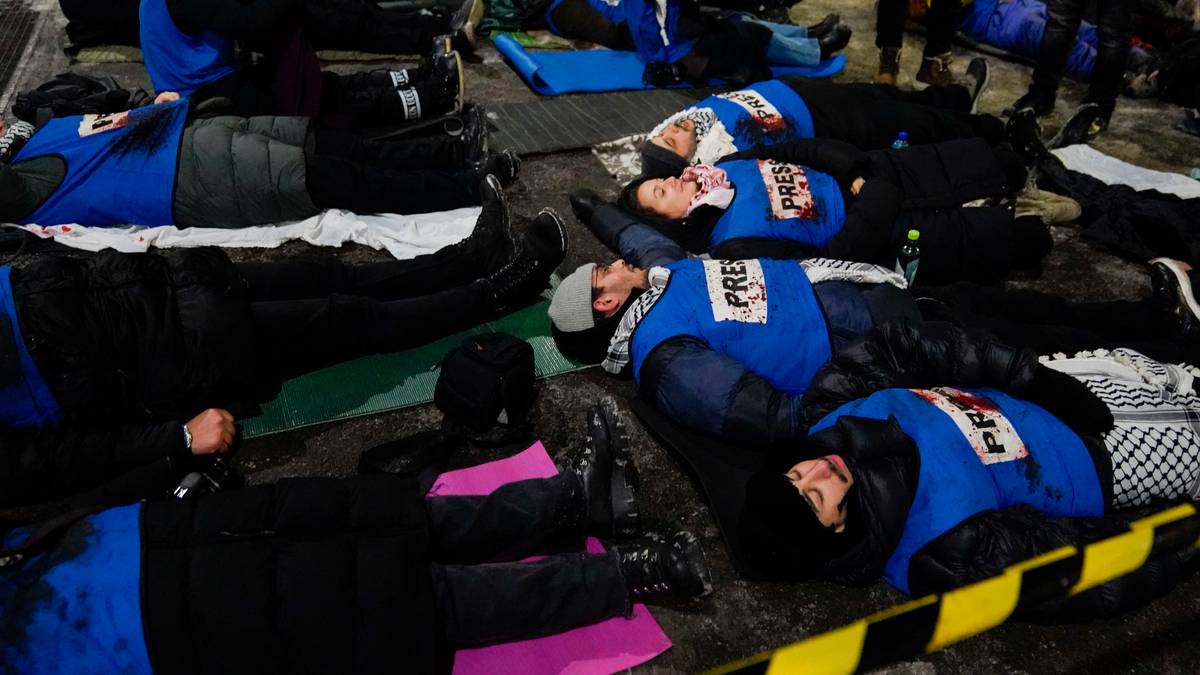 Demonstrators Demand Exclusion of Israel from Eurovision 2024 – 116 Killed Journalists Protest Outside Norwegian MGP.ylim contest.