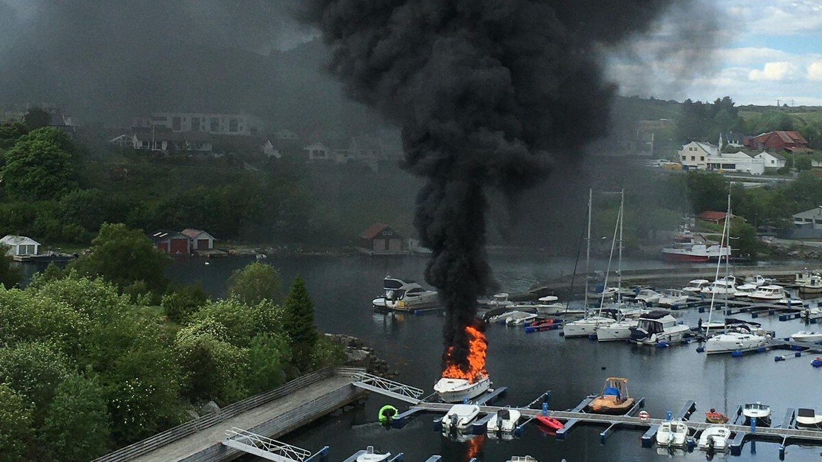 Båt brant i Tysvær