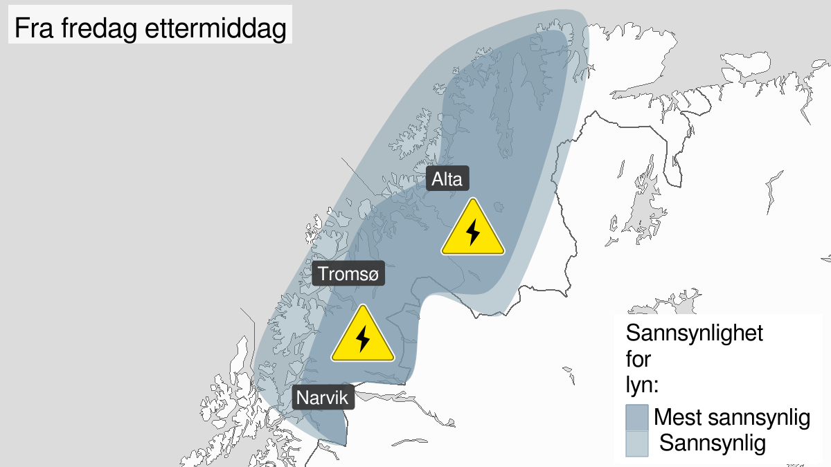 Nord-Noreg: Kan bli 30 grader og lyn