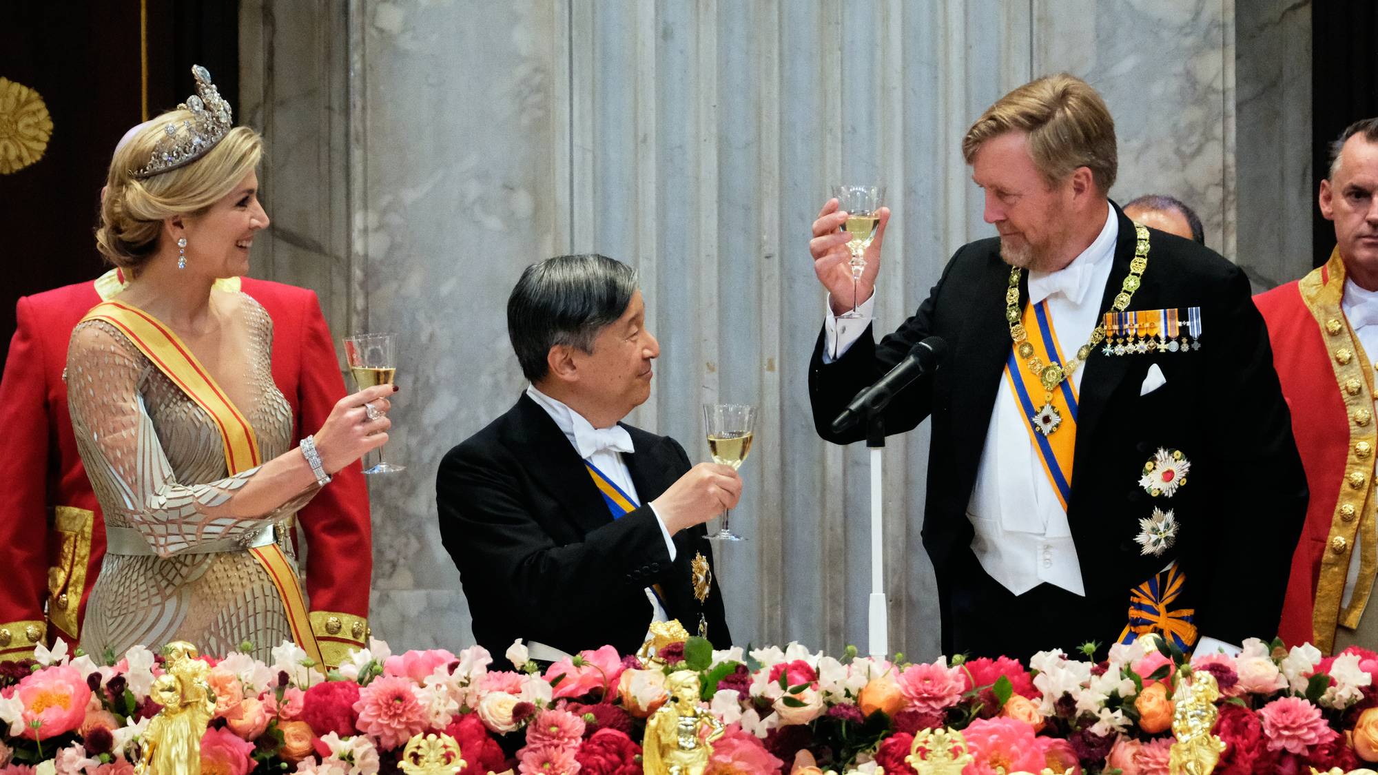 queen Maxima, Japan's Emperor Naruhito, Netherland's King Willem Alexander