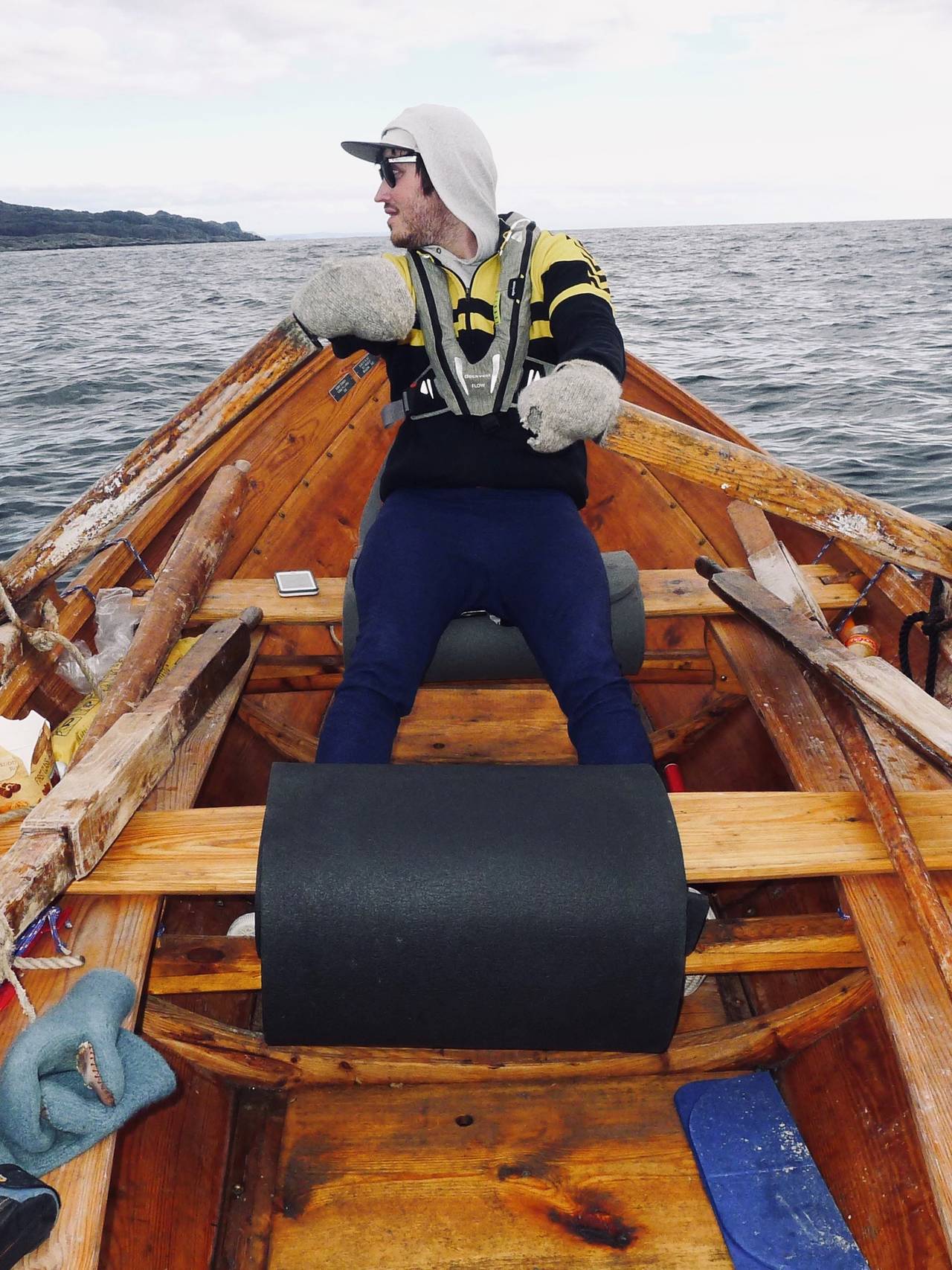 Bjørn Tomren då han rodde Noreg på langs.