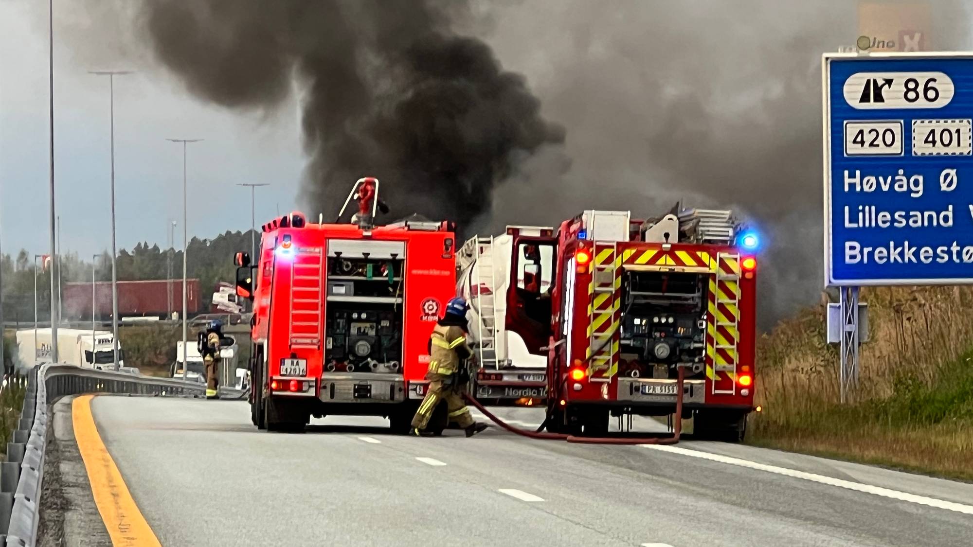 Brannvesen brann Lillesand