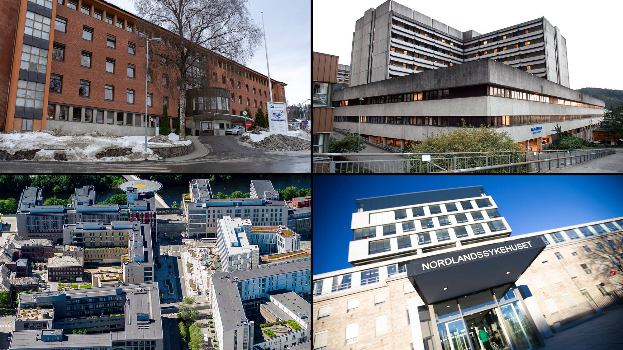 Sykehuset Innlandet, Gjøvik, Haukeland universitetssjukehus, St. Olavs hospital, Nordlandssykehuset