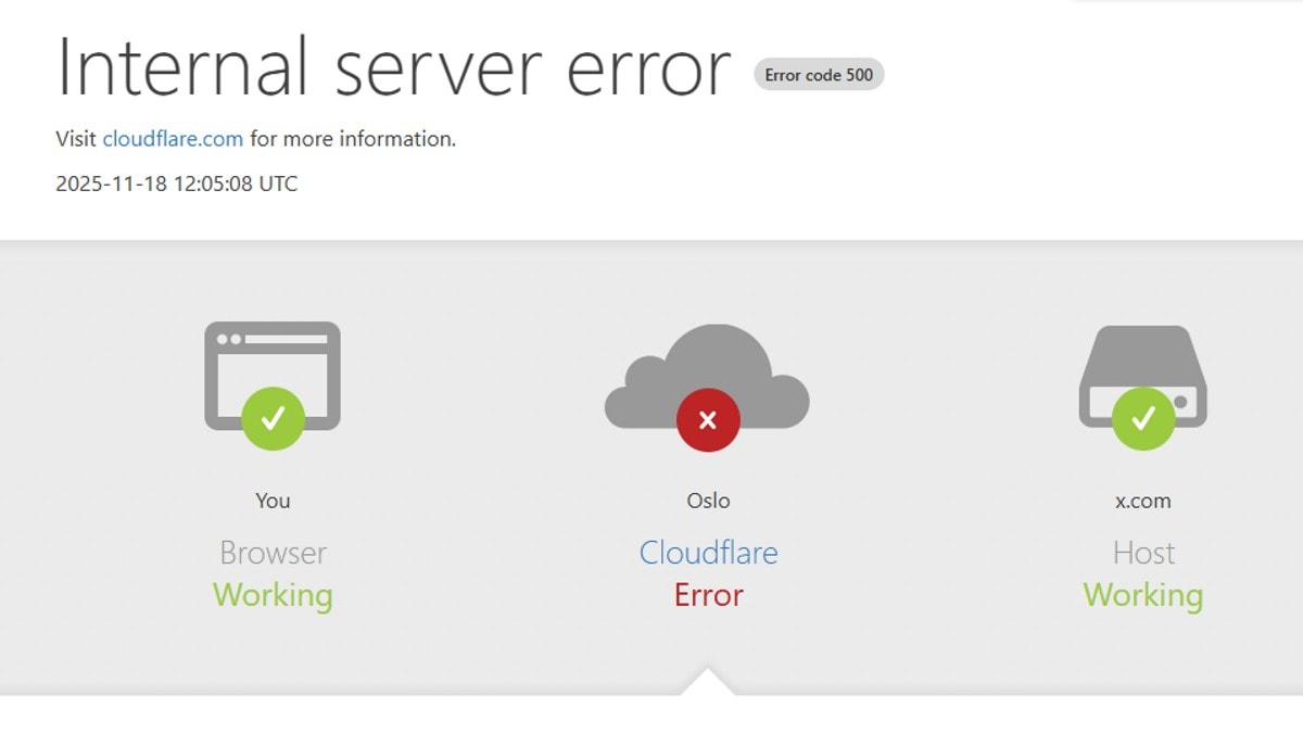 Cloudflare har problem – fleire nettstadar nede