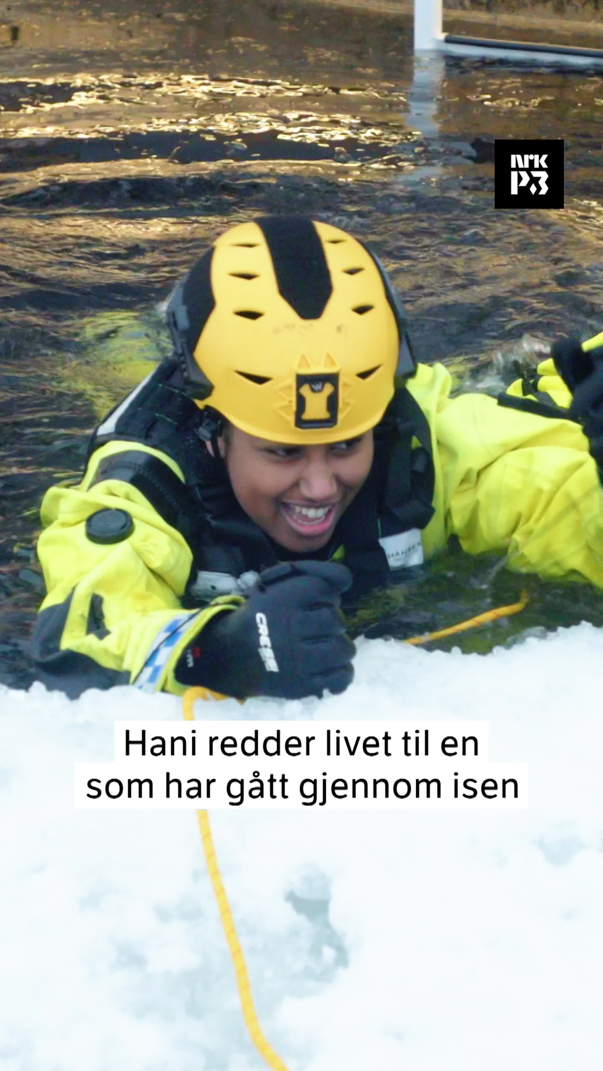 Hani redder livet til en som har gått gjennom isen – NRK