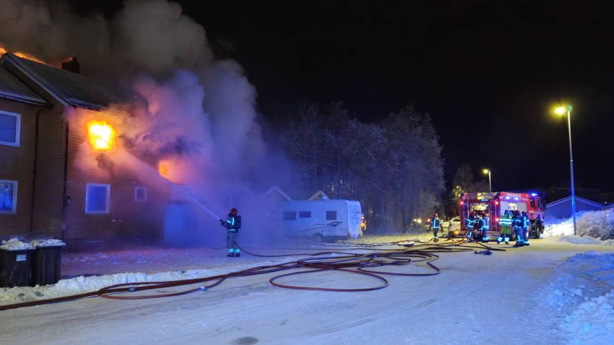 Full fyr i leilighet i Fauske