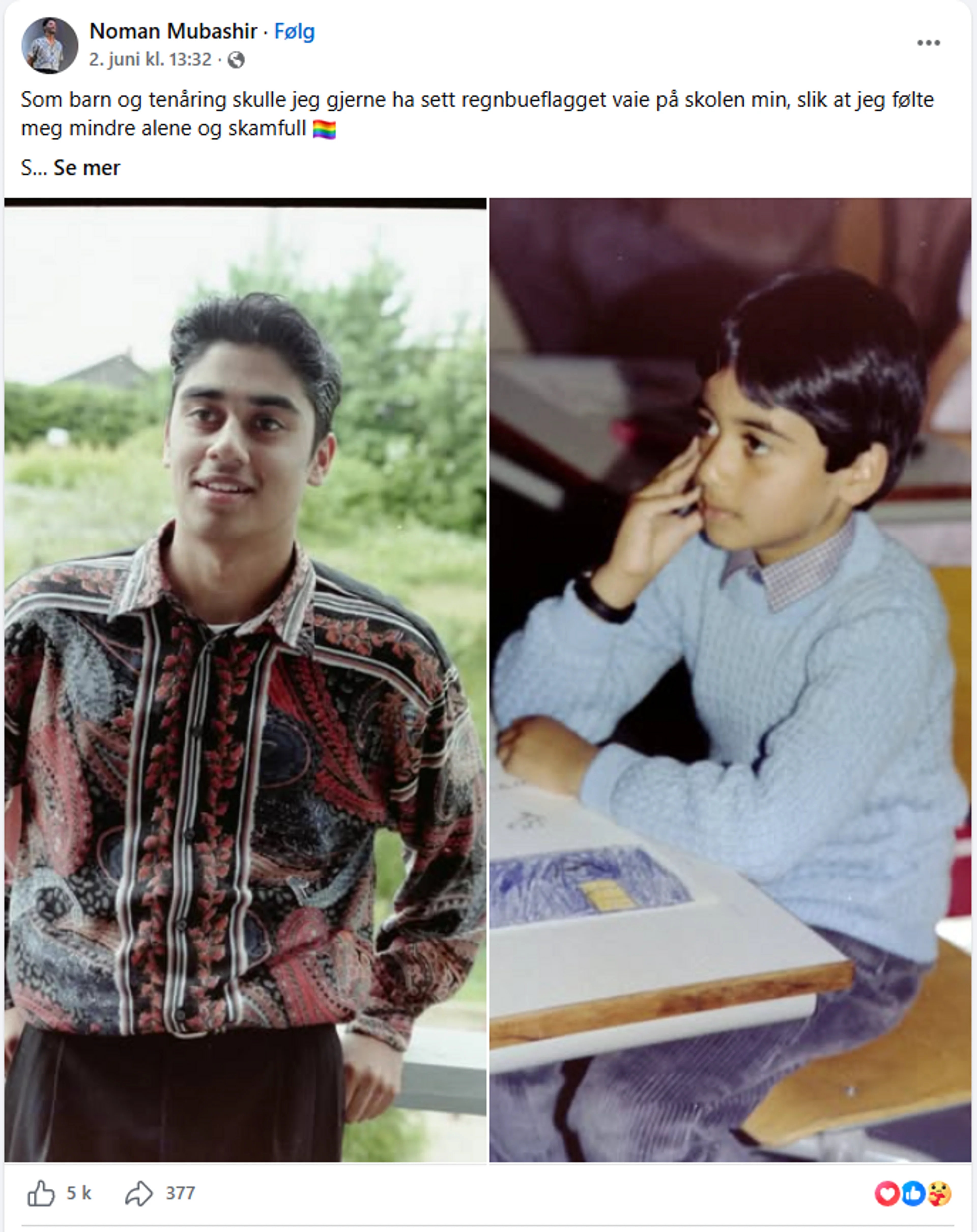 Skjermdump Facebook: Noman Mubashir