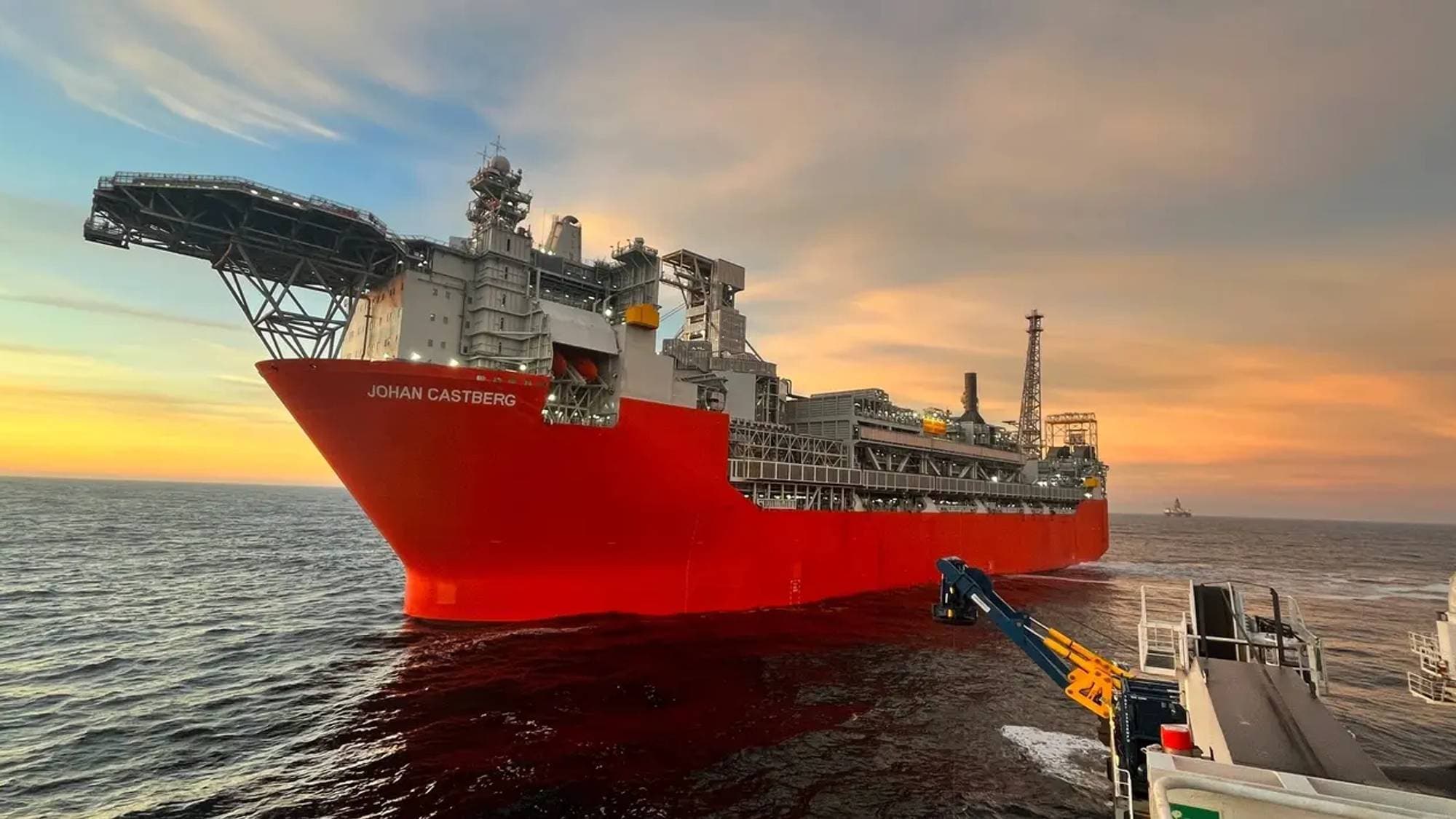 Skipet «Johan Castberg» på plass i havet utenfor Hammerfest