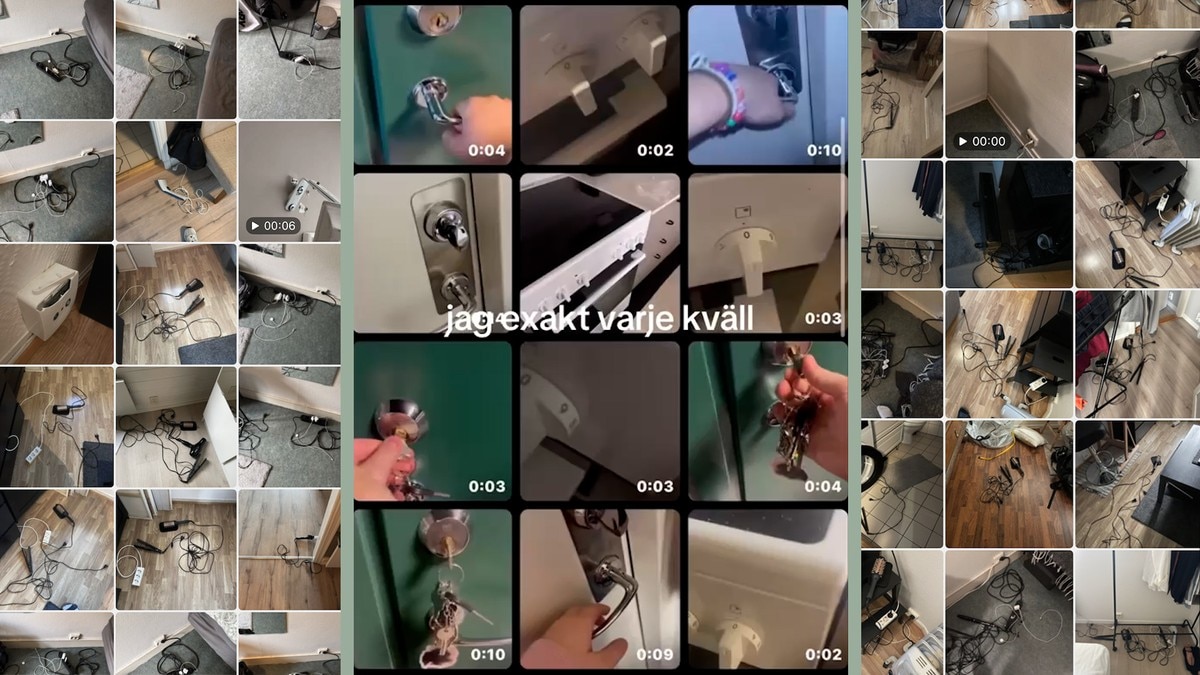 Filmar før dei stikk ut av huset: – Gir meg ei ro