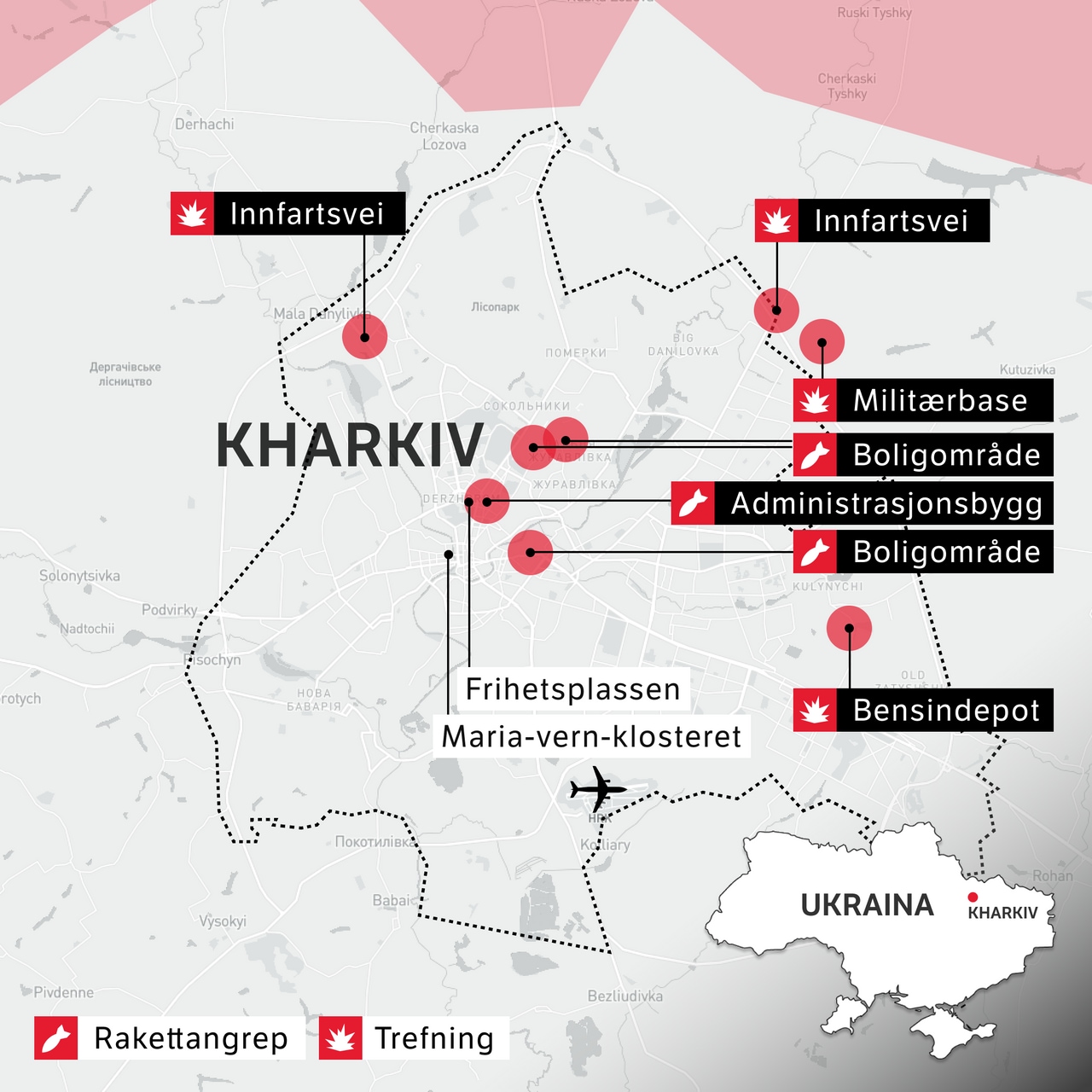 Kart over Kharkiv angrep 0103