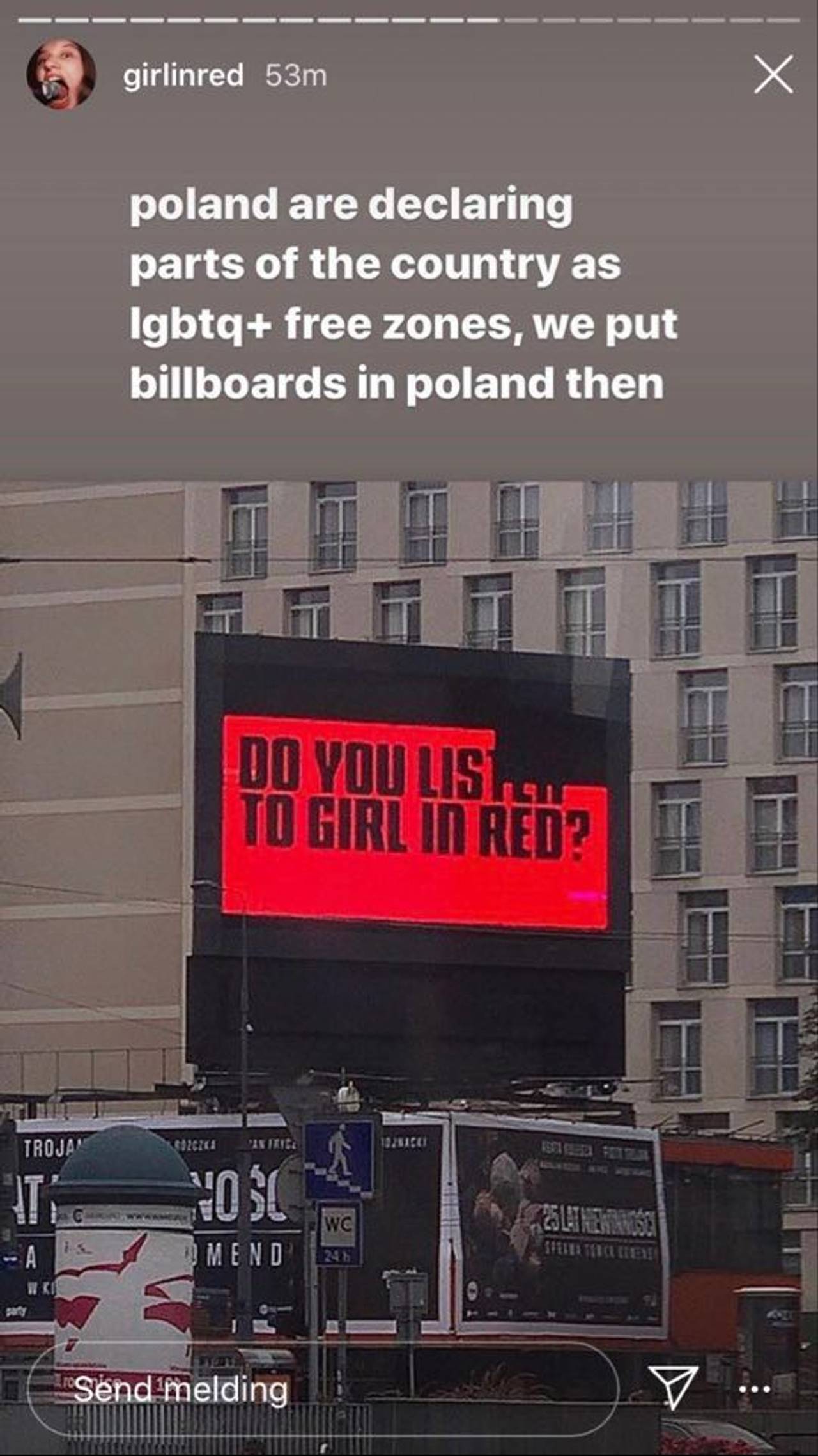 girl in red - polen - skjermdump