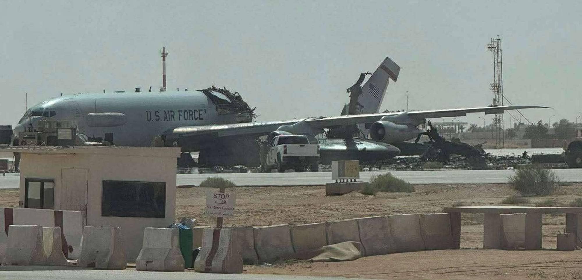 Et skadet eller ødelagt fly av typen E-3 Sentry