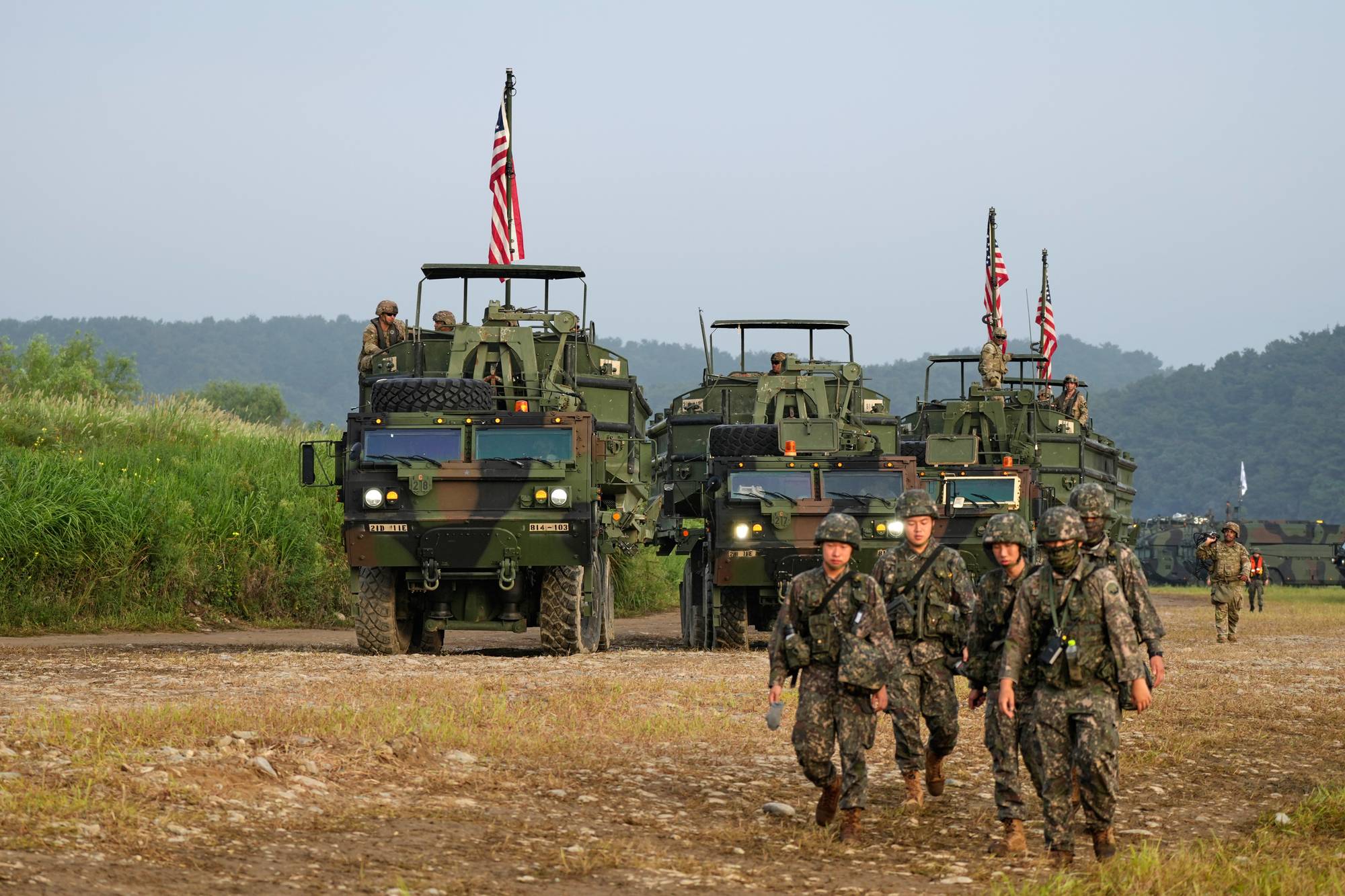 Amerikanske og sørkoreanske soldater på en felles militærøvelse i august, 2025.