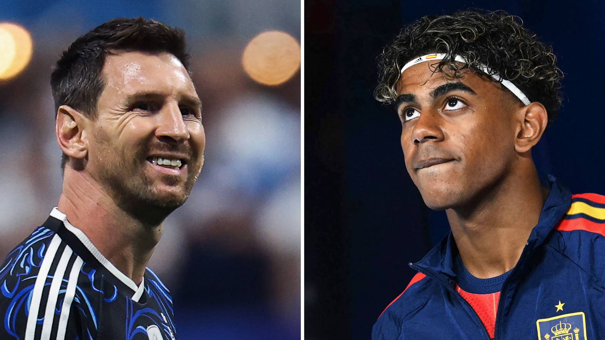 Lionel Messi og Lamine Yamal som voksne