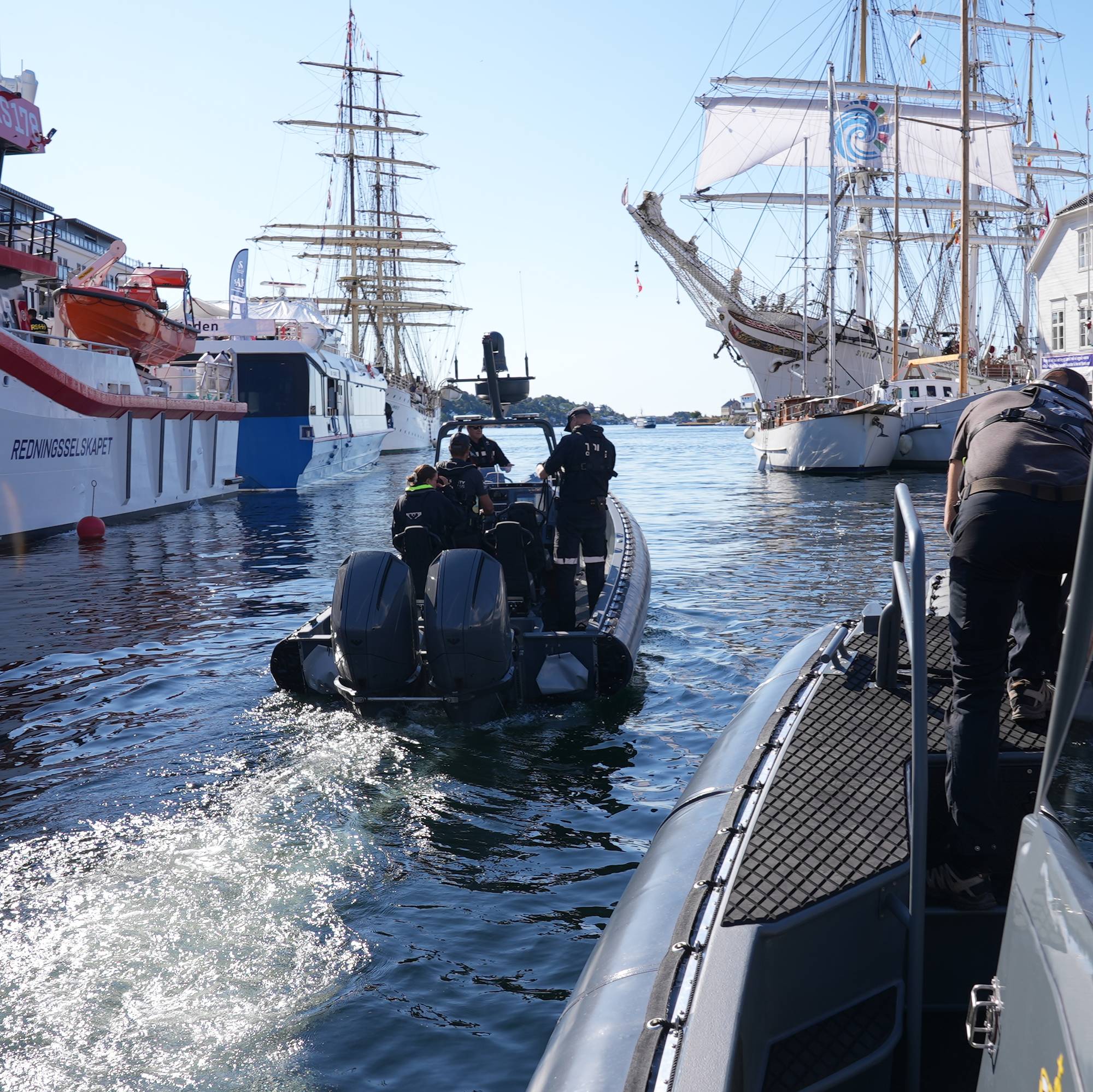 Tollvesenets nye båter. vist frem på Arendalsuka. 