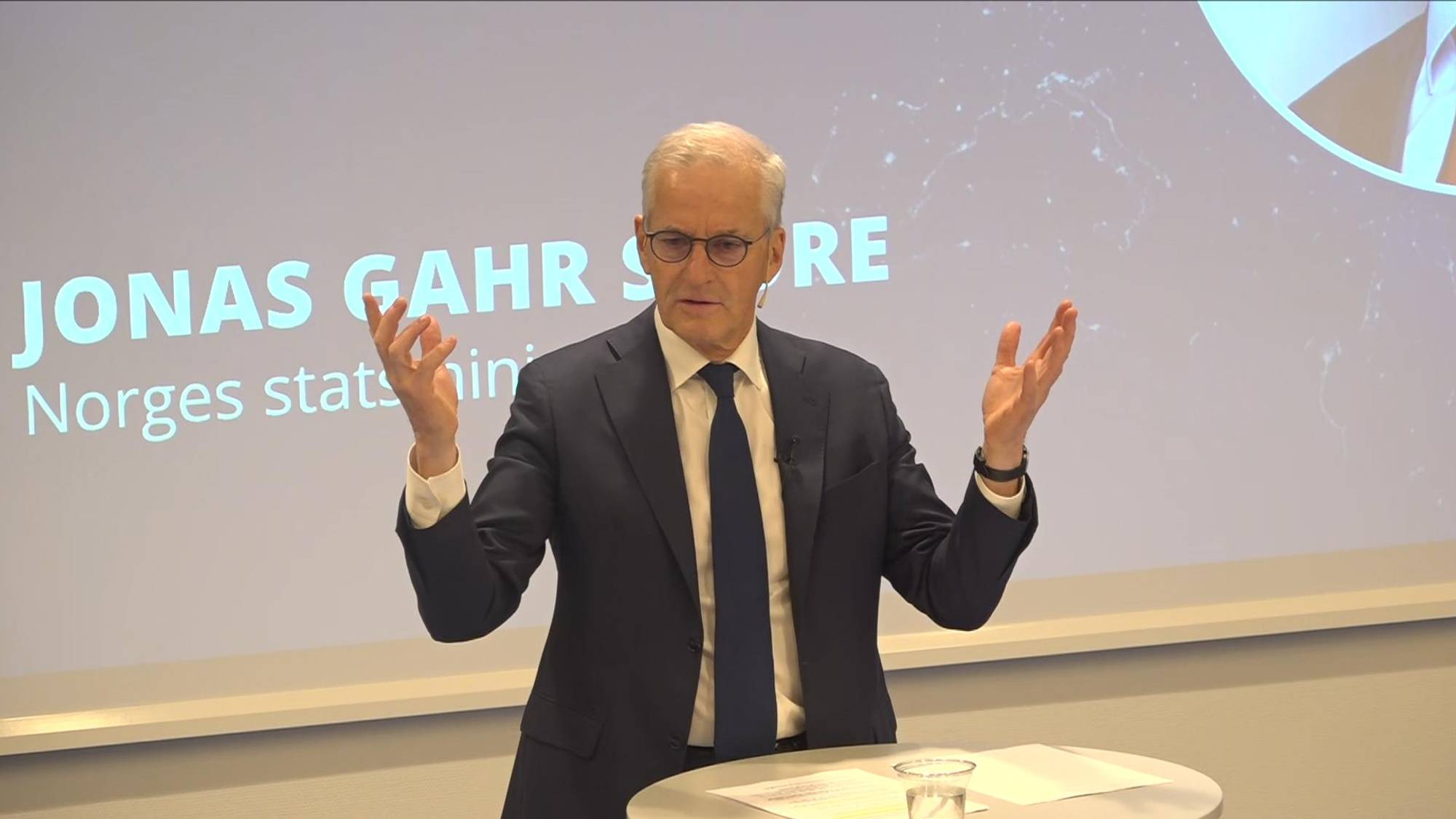 Jonas Gahr Støre taler på Øvelse Nord i Bodø