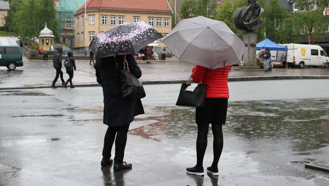 Regnvær i Tromsø.