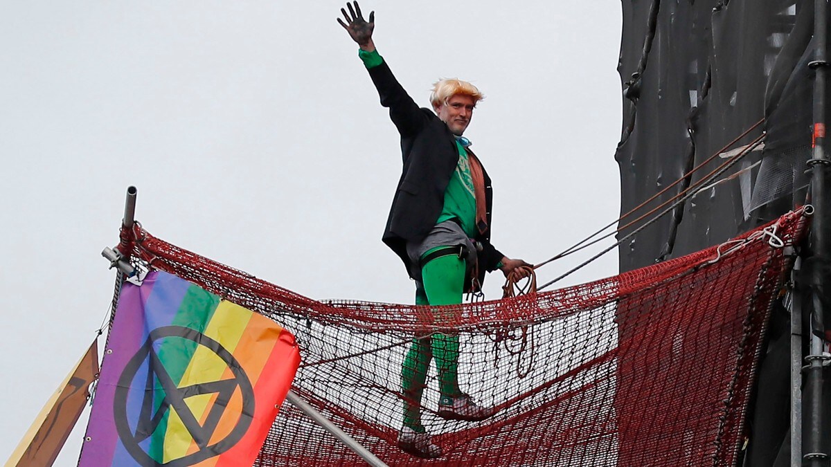 Aktivist klatret opp i Big Ben