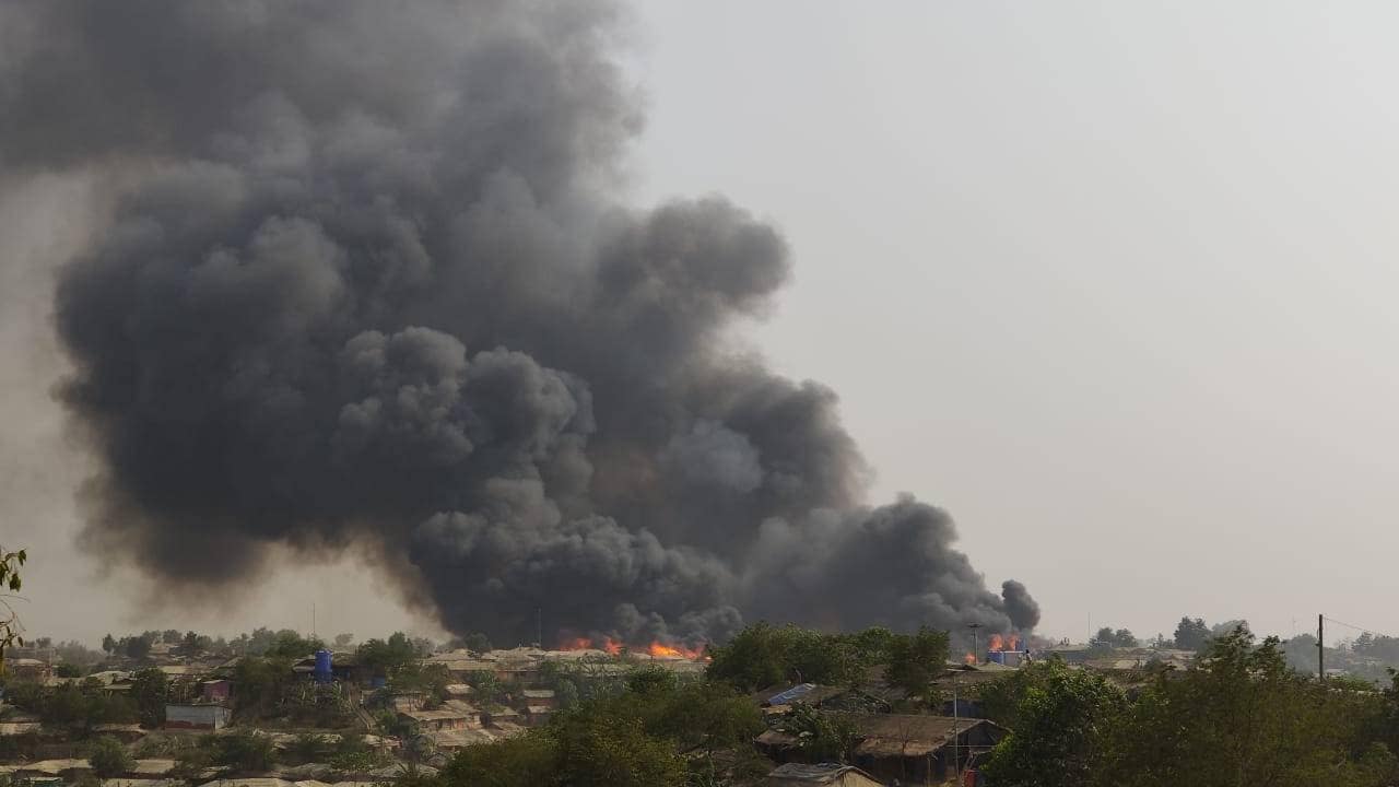 Big fire at Cox Bazar in Bangladesh