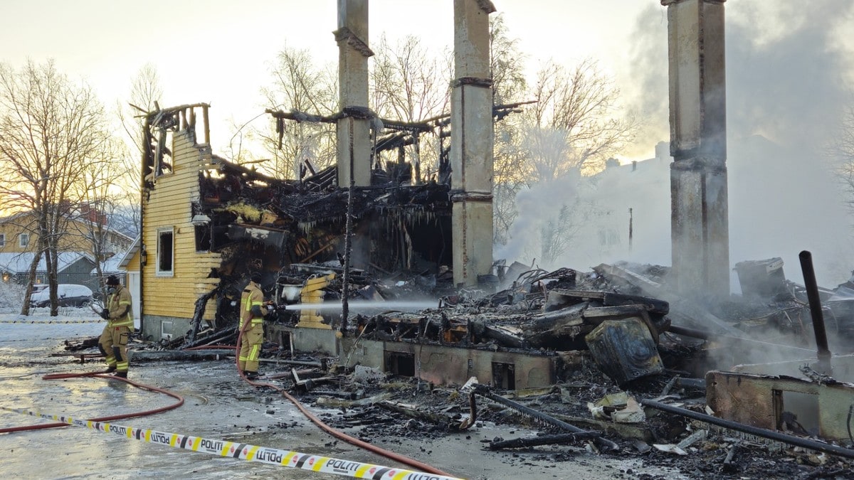 Leilighetsbygg på Fauske brant ned: Styreleder mistet alt