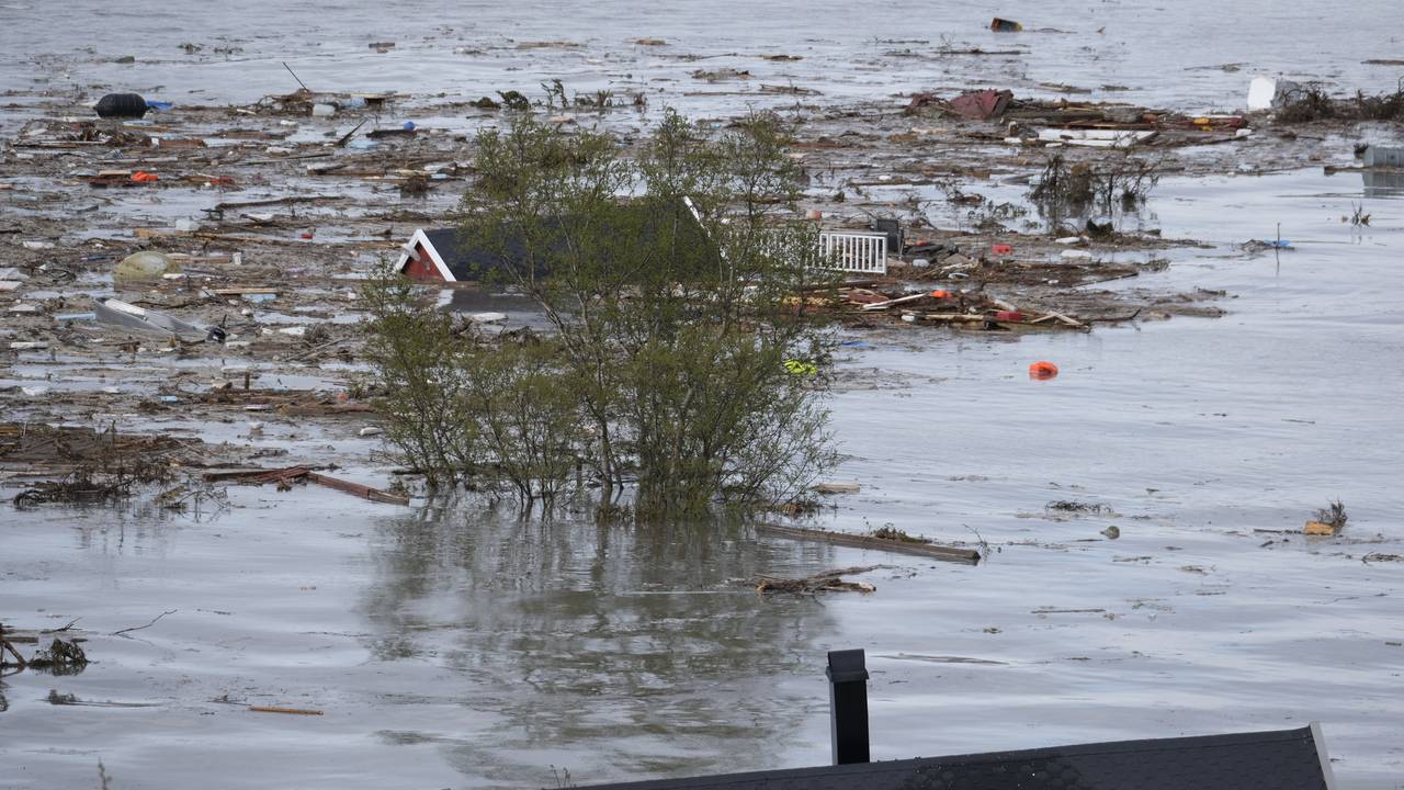 Et stort jordskred gikk på Kråkneset ved Talvik i Alta kommune.