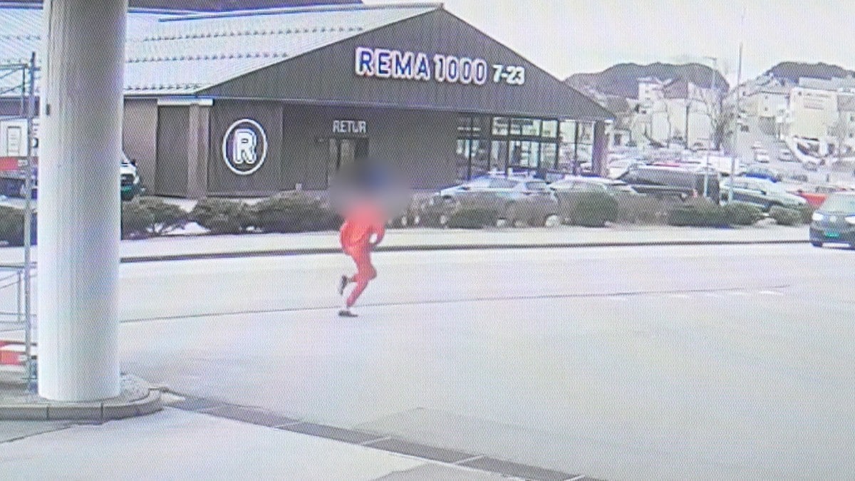 Her spurtar fangen som stakk av frå politiet i crocs