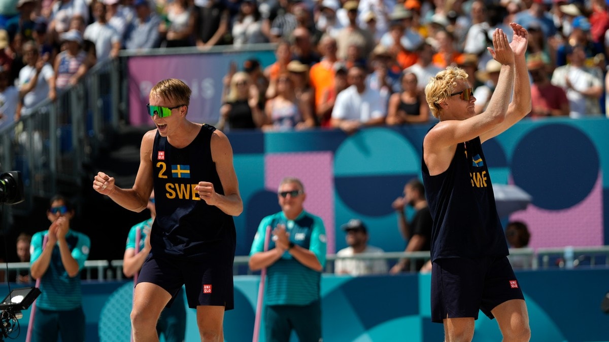 Sandvolleyball: Åhman og Hellvig oppskriftsmessig til semifinale i OL