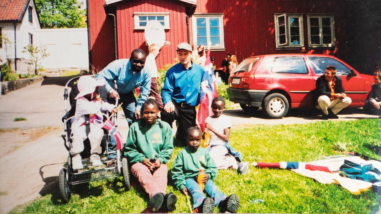 Grace Bullen og familien i Fredrikstad. Arkivbilete til Hodet i klemme.
