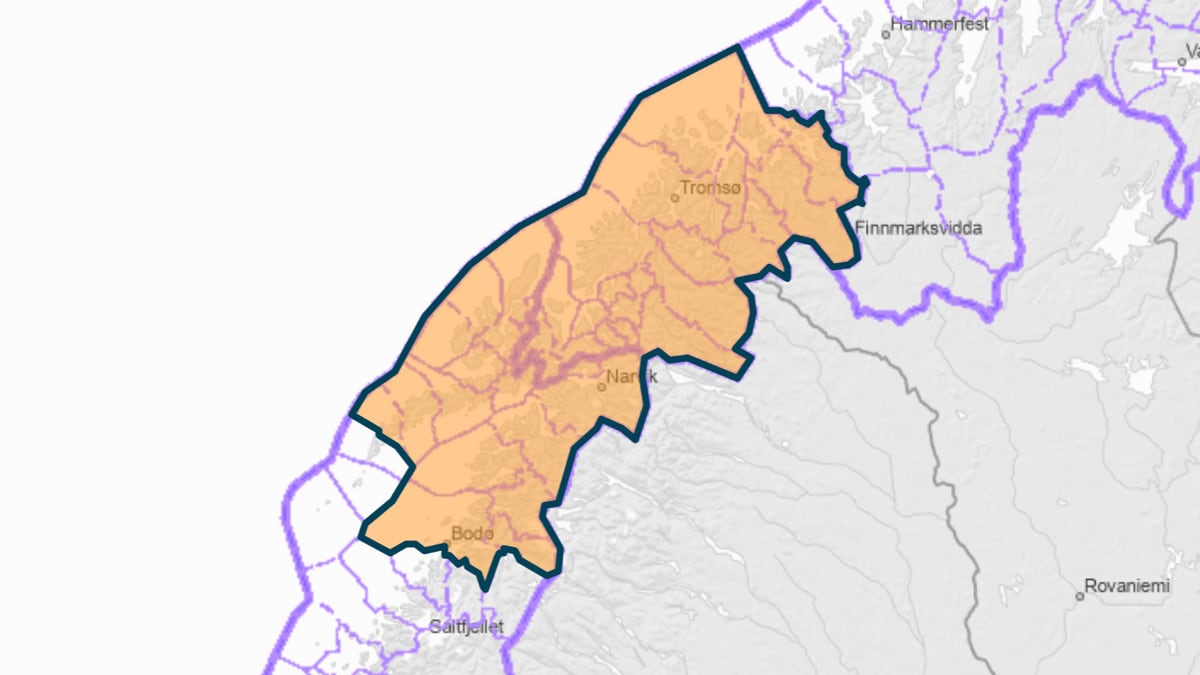 Oransje farevarsel for sørpeskred i helgen