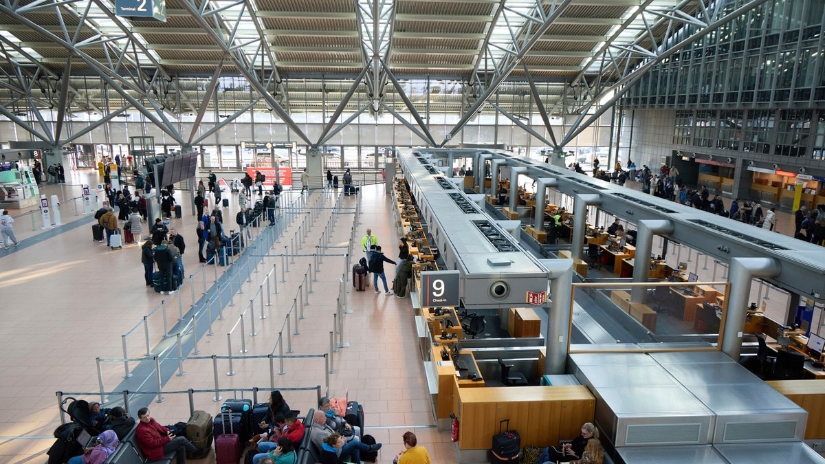 Streik ved flyplassen i Hamburg - rammer nordmenn