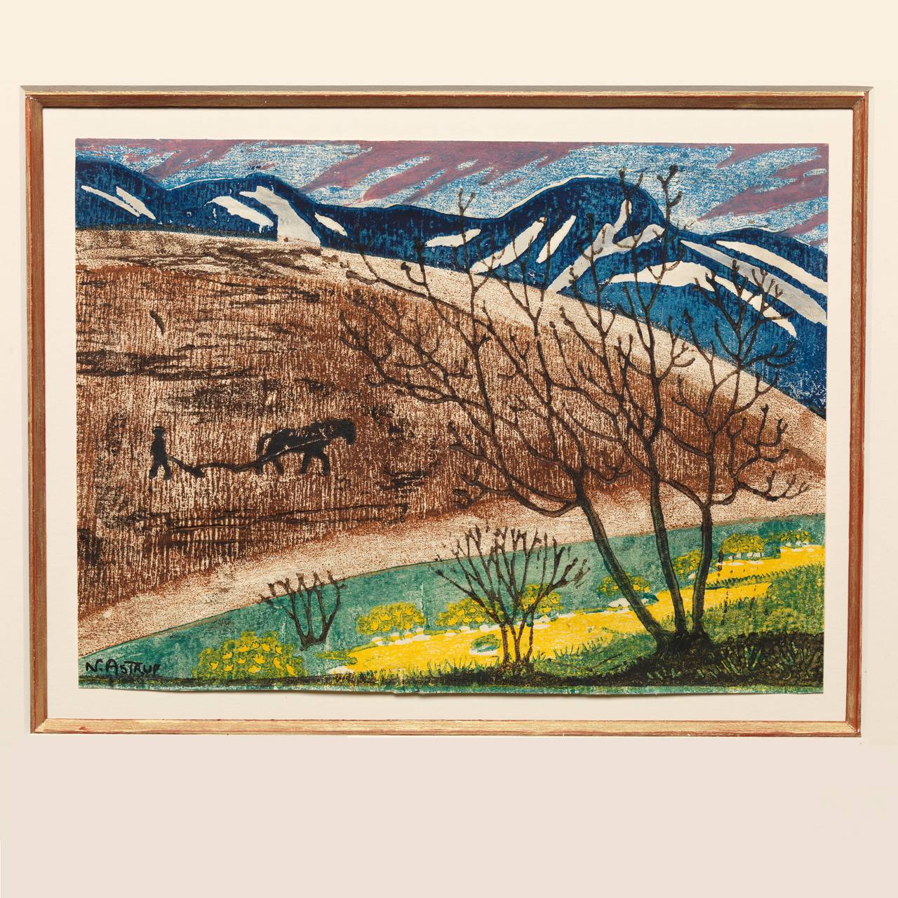 The painting Plognatten by Nikolai Astrup.